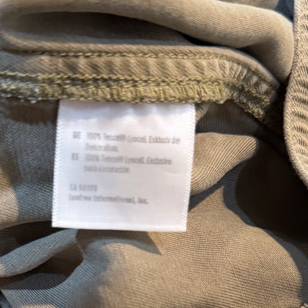 Tentree 100% TENCEL™ Jogger Pants‎ Elastic Waist Drawstring Olive Green - Picture 8 of 13